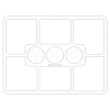 Rectangle 9 Pocket Acrylic Tray Router Templates for Woodworking FIND-WH0420-59-1