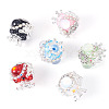 6Pcs 6 Colors Polymer Clay Rhinestone Beads FIND-TA0006-53-2