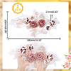 3D Flower Organgza Polyester Embroidery Ornament Accessories DIY-WH0401-01-2