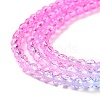 Transparent Gradient Color Glass Beads Strands GLAA-G101-2mm-10-5