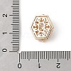 Brass Micro Pave Cubic Zirconia Beads KK-K297-28G-4