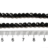 Natural Black Obsidian Beads Strands G-Z068-B10-02-5