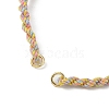 Braided Cotton Cord Bracelet Making MAK-L043-02G-19-2