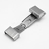 Tarnish Resistant Rectangle 201 Stainless Steel Watch Band Clasps STAS-F067-05-3