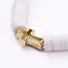 Handmade Polymer Clay Heishi Bead Stretch Bracelets BJEW-JB05090-01-3