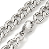 Non-Tarnish 201 Stainless Steel Cuban Link Chain Necklaces for Women and Men NJEW-F322-03P-03-1