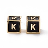 Rack Plating Brass Enamel Beads KK-B060-04G-01K-2