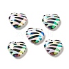 UV Plating Opaque Rainbow Iridescent Acrylic Beads PACR-D069-05-1