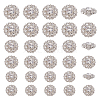 30Pcs 3 Styles 1-Hole Alloy Rhinestone Shank Buttons BUTT-GA0001-44S-1