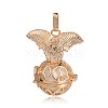 Golden Plated Brass Hollow Round Cage Pendants KK-J252-08G-2