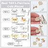 24Pcs 4 Styles Brass Stud Earring Findings KK-ME0002-44-2