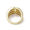 Rack Plating Brass Open Cuff Ring RJEW-K257-44G-3