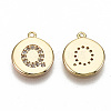 Brass Micro Pave Clear Cubic Zirconia Charms KK-N231-233Q-NF-2