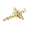 Rack Plating Brass Micro Pave Cubic Zirconia Pendants KK-C052-18G-2