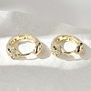 Brass Clear Cubic Zirconia Hoop Earrings EJEW-Q014-28G-2