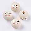 Natural Wood European Beads X2-WOOD-S055-17-1