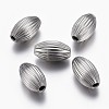 Tarnish Resistant 304 Stainless Steel Corrugated Beads STAS-P218-27-6mm-1