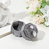 Velvet Cover Plastic Couple Ring Box VBOX-WH20003-001D-3