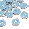 Platinum Plated Alloy Enamel Charms LS-ENAM-S118-04P-P-4