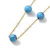 Synthetic Turquoise Beads Necklace BJEW-B078-02G-3