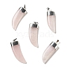 Natural Rose Quartz Pendants G-P474-04S-02-1