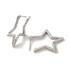 Star Brass Stud Earrings EJEW-R162-03P-01-2