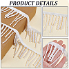 2 Yards Plastic Imitation Pearl & Polyester Beaded Trim Garland Strand OCOR-CY0004-08-6