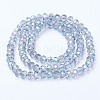 Electroplate Transparent Glass Beads Strands EGLA-A034-T6mm-Y05-2