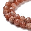 Natural Gold Sunstone Beads Strands G-B088-C21-06-4