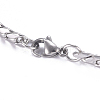 Tarnish Resistant Men's 304 Stainless Steel Cuban Link Chain Bracelets BJEW-G631-07P-2