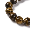 Natural Tiger Eye Beads Stretch Bracelets BJEW-I319-01D-2