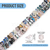 2 Strands Electroplate Transparent Glass Beads Strands EGLA-TADJ0001-06-3