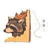 Raccoon Animal Wooden Gift Ornament Home Wall Hanging Decoration HJEW-WH0028-44-1