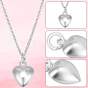 3Pcs 925 Sterling Silver Puffed Heart Charms with Jump Rings STER-BBC0008-09-6