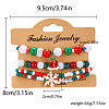 Christmas Acrylic Bead Stretch Bracelets Sets IC6084-1-1