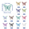  48Pcs 12 Colors Spray Painted 430 & 201 Stainless Steel  Filigree Pendants STAS-TA0002-20-3