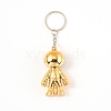 Plastic Astronaut Keychains KEYC-WH0024-02G-2