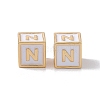 Rack Plating Brass Enamel Beads KK-B060-04G-04N-2