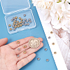 40Pcs 2 Colors 202 Stainless Steel Beads STAS-UN0062-37-4