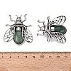 Natural Green Aventurine & Alloy Lapel Pin Brooches GG-N001-04AS-02-4