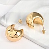 Ion Plating(IP) 304 Stainless Steel Moon Stud Earrings for Women EJEW-R002-01G-2