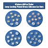 40Pcs 4 Colors Long-Lasting Plated Brass Silicone Ear Nuts KK-FS0001-49-2