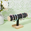 PU Imitation Leather T Bar Bracelet Display Stands BDIS-WH0003-28-7