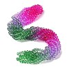 Transparent Painted Glass Beads Strands X1-DGLA-A034-T6mm-A06-1