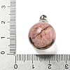 Natural Rhodonite Perfume Bottle Pendants G-K338-22P-04-3