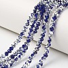 Electroplate Transparent Glass Beads Strands EGLA-A034-T3mm-M09-1