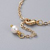 Natural Pearl Link Bracelets BJEW-JB04884-5