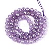 Anti-Tarnish Electroplate Glass Beads Strands GLAA-N064-6mm-02-2