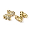 Brass Micro Pave Clear Cubic Zirconia Pendants KK-Z041-01G-Z-2