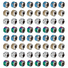 120Pcs 4 Colors Electroplated Natural Lava Rock Beads Strands G-PH0019-15-1
